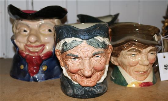 4 Royal Doulton character jugs